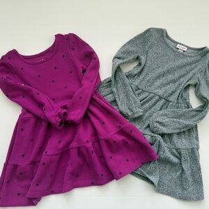 Cat & Jack Girls Dress Bundle | Size XS (4/5) | Long Sleeve | 2 Dresses